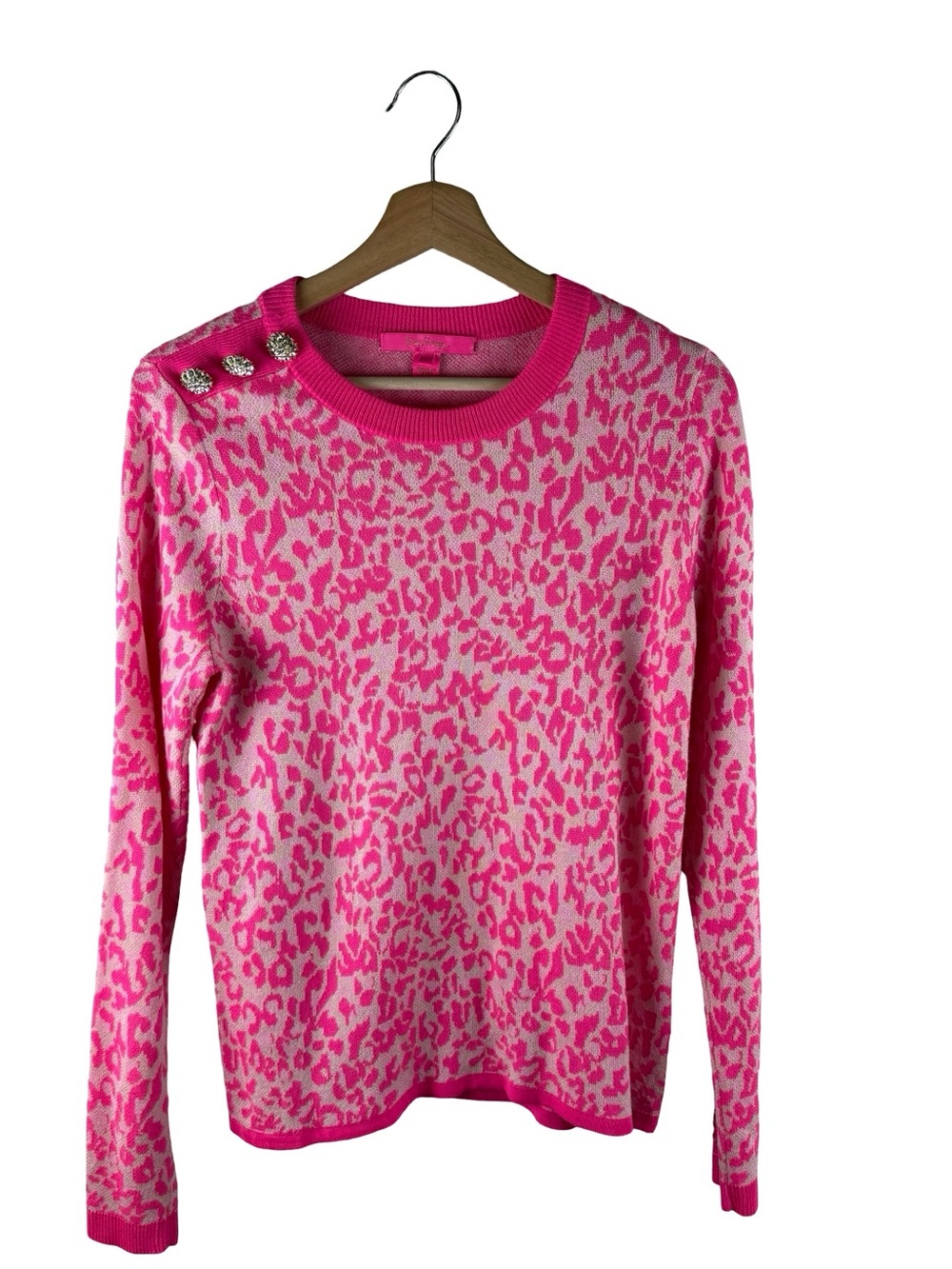 Lilly Pulitzer Morgan jacquard Animal Print Sweater Pink Small